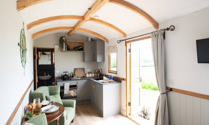 Bridport Cabin | The Acorn - A bespoke handmade oak shepherd's hut