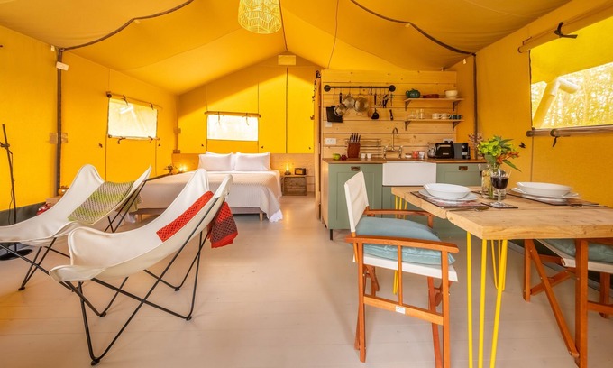 Halesworth Cabin | The Apple Bobber is a luxurious tent offering couples the chance to relax