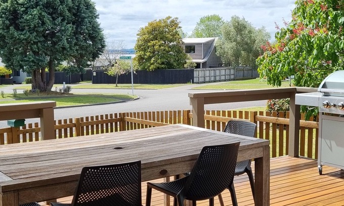 Wharewaka House | The Bach in old Wharewaka well located for a fabulous lake holiday.