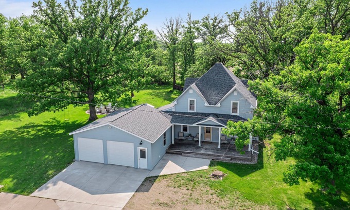 Browerville House | The Blue Farmhouse | Peaceful 10 Acres