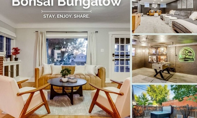 Washington Park West House | The Bonsai Bungalow | Hot Tub | Game Room