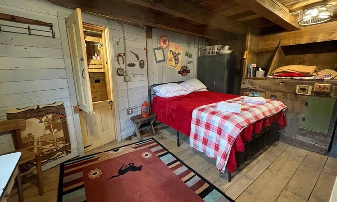Trumansburg House | The Bunkhouse at CrowNestFarm! Dog Welcome! Communal Bathroom and Kitchenette.