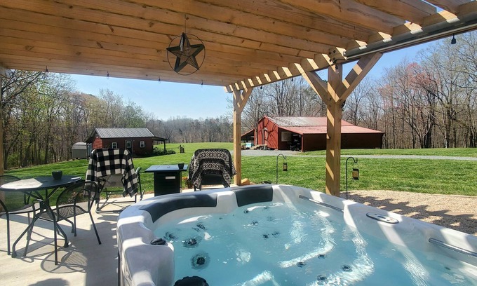 King Cabin | The Cabin - It's Get Cozy Time! The Hot Tub is Ready!