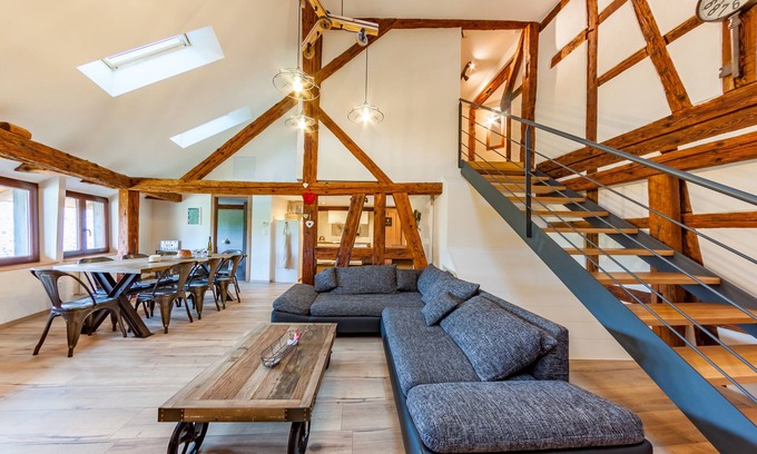 Kientzheim Apartment | "the castle" sleeps 8 people with sauna and billiards.