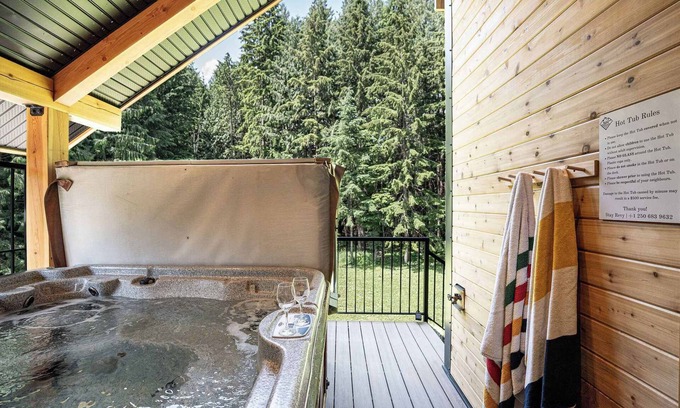Revelstoke Apartment | The Cedar Suite - Secluded Mountain Retreat with Forest Views and Hot Tub