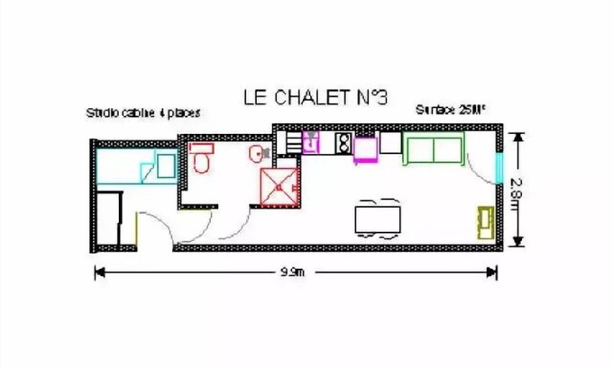 Eaux-Bonnes Apartment | THE CHALET - Pool 3 - Studio for 4 people