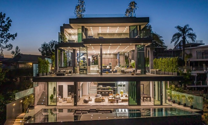 Bel Air House | The Donella Mansion: Exquisite Modern Living in Bel Air with Stunning Views