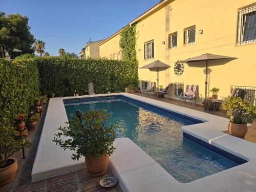La Nucia House | The Garden RA Floor Private Rooms, Pool, Garden Access