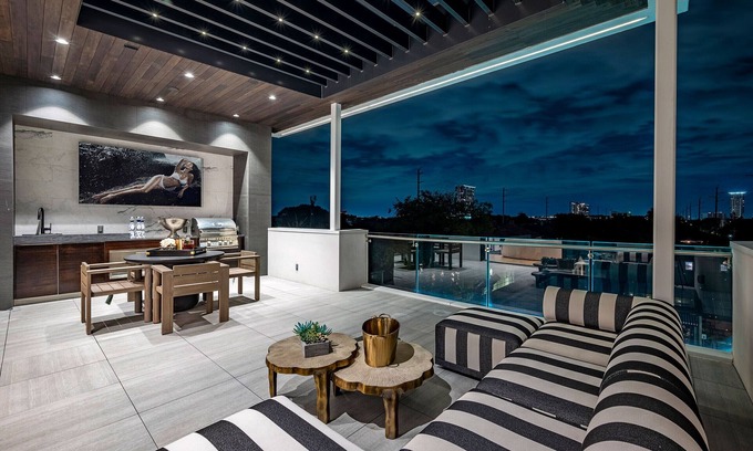 Hyde Park House | The Glass Haus I · Modern Luxury · River Oaks · Rooftop Terrace · Elevator