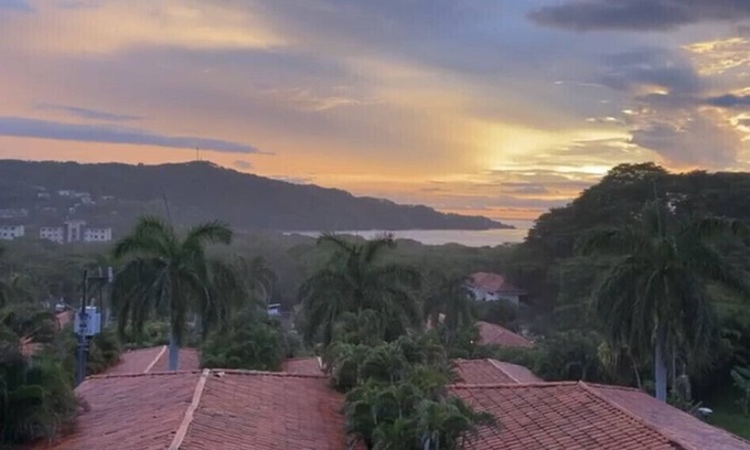 Playa Hermosa Villa | The Golden Sunset Villa on a resort with beach access