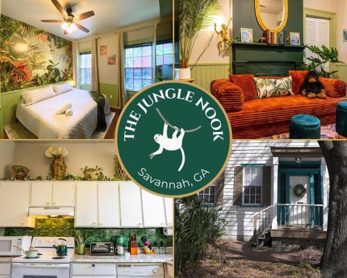 Savannah Victorian District Apartment | The Jungle Nook - Themed Getaway,Backyard,Grill