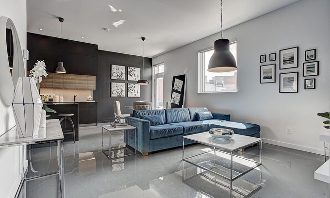 Pointe-Saint-Charles Apartment | THE MODERN CHIC | Two-Bedroom Loft w. Terrace