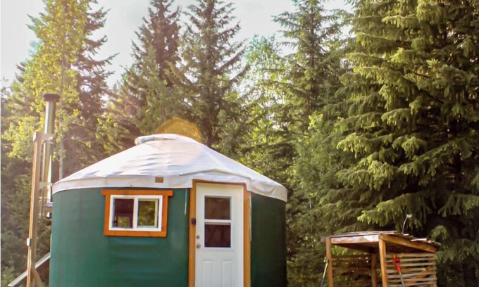 Blaeberry Cabin | The Off-Grid Green Yurt in the Wood