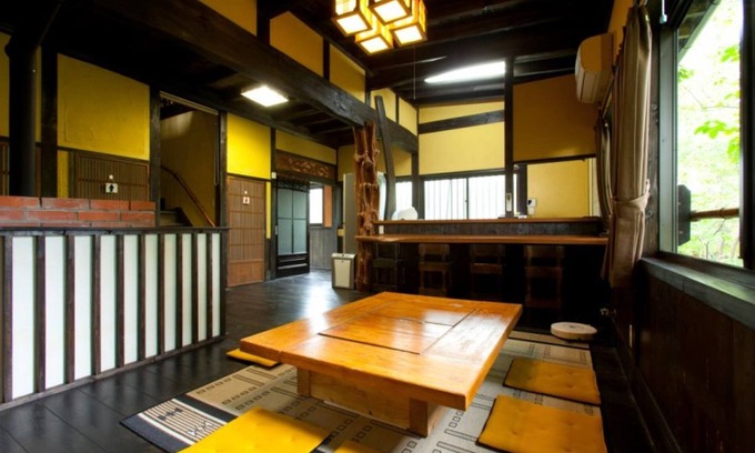 Kurokawa Onsen Cottage | The openair bath includes Goemon bath indoor ba/Aso-gun Kumamoto