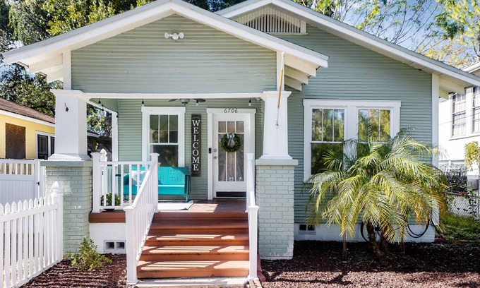 Old Seminole Heights House | The Palms Bungalow - Tampa getaway w/Paddle board. Pet-friendly!