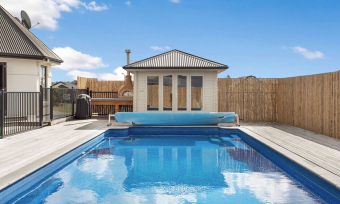 Wainui House | The Parish House with Pool, BBQ and Pizza Oven