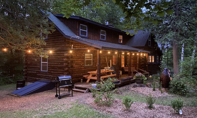 Schroon Lake Cabin | The perfect ADK log cabin getaway on 4 acres and 5 min. to town!