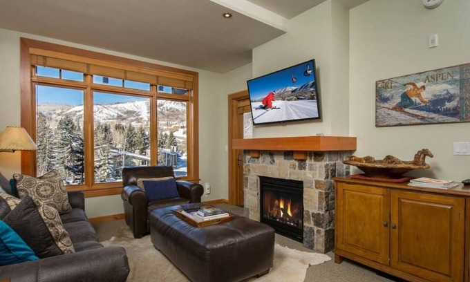 Snowmass Village Condo | The Powder Den: Cozy Alpine Basecamp