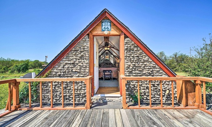Tower Heights Cottage | 'The Rockhouse Cottage' with Deck on Tulsa Farm!