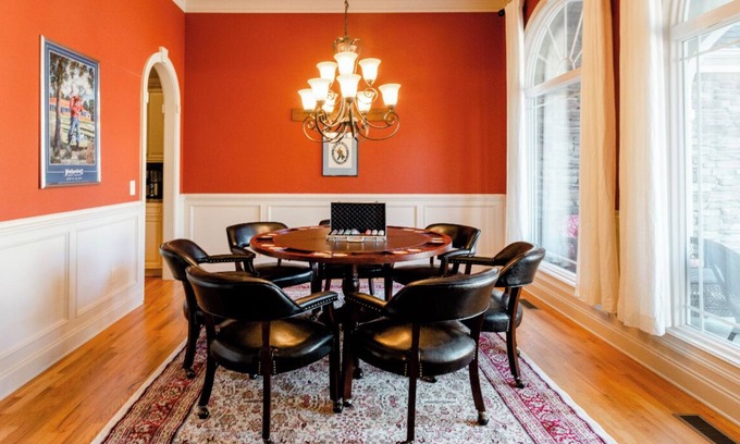 Pinehurst House | The Ross Retreat with hot tub and card table in Pinehurst