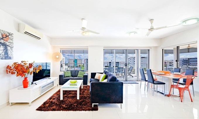 Darwin City Centre Apartment | The Smith A Vibrant Poolside Balcony Haven