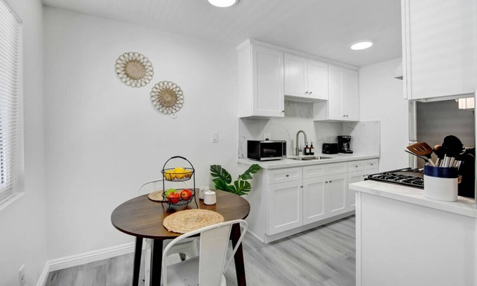 Rosemead Apartment | The Soothing Alcove King bed