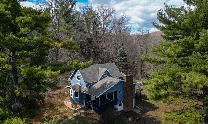 Ellsworth Cottage | The Trimbelle Cottage: Secluded Riverside Retreat on 7 acres, with Hot Tub!