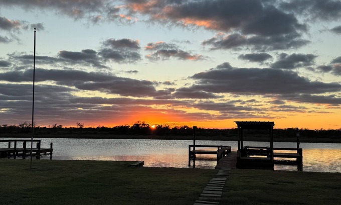 Cedar Lane House | The Trusty Trout - 5 bedroom house w/lighted pier on Caney Creek in Sargent, TX