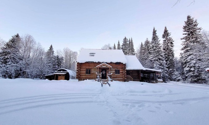 Lake St. Peter Cottage | The Wooded Oasis - Cozy Winter Cottage w/Hot Tub & Sunken Firepit