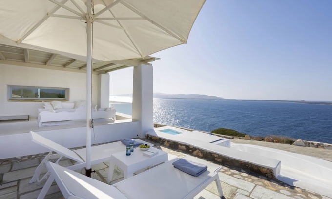 Paros Villa | Thea Villas 1, Breathtaking Panoramic View To the Sea & Sunset, private pool