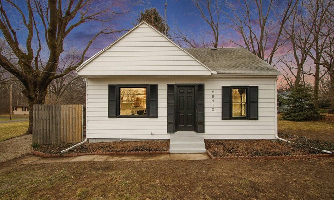 Sister Lakes House | This 4 bed/1 bath home is less than a block from the lake in Sister Lakes.