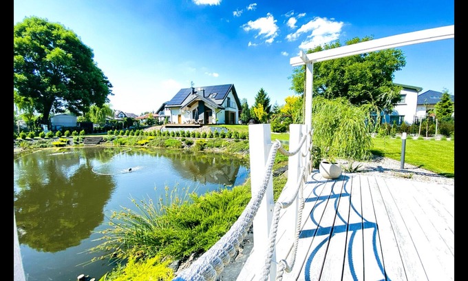 gmina Obrowo Villa | This beautifull villa is located by the wather, surrounded by forest.