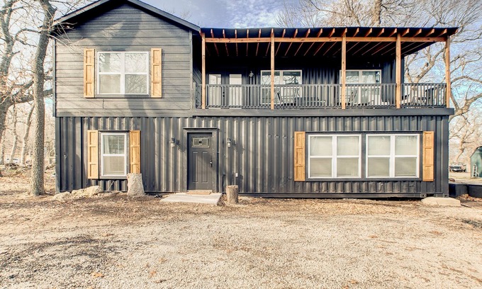Claremore House | This is a unique home made out of shipping containers right near the lake.