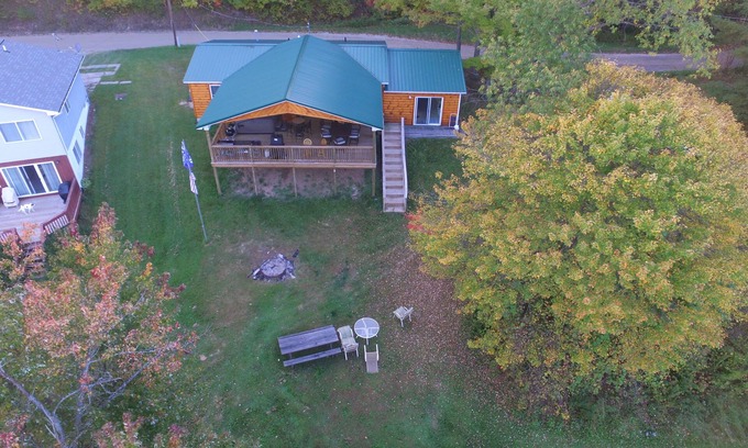 Long Lake Cottage | This is Exclusive, Outdoor kitchen, 8 Person Hot Tub, 6 Person Fire Table, ETC.