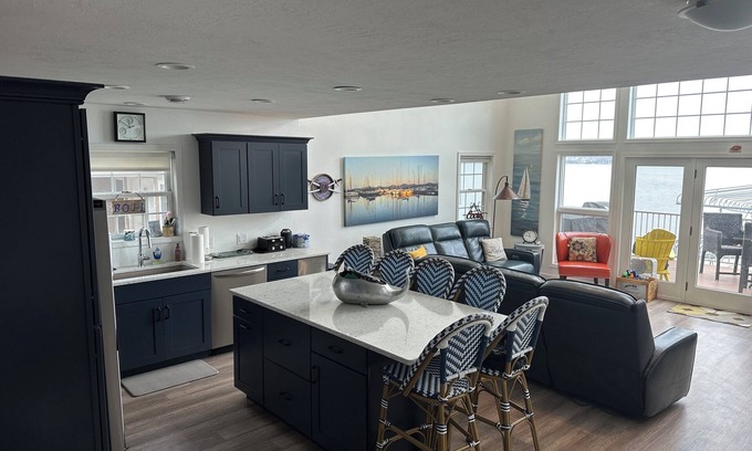 Spirit Lake House | This Okoboji lake house has an amazing view of East Lake Okoboji.