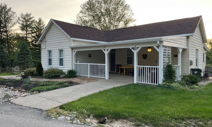 Loveland House | This spacious family getaway is very private on one acre of land.