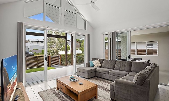 Sapphire Beach House | This stunning home with modern amenities is just a short walk to the beach