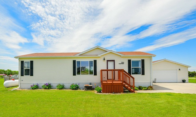 Devils Lake House | Three bedroom home on a large lot with a lake view