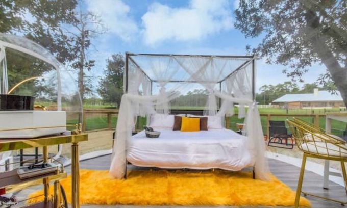 Cleveland Resort | Three Bubble Dome Home with Pool & Hot Tub on Farm