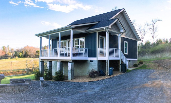 West Jefferson House | Tiny 2br Cabin w/View | Grill | Fire Pit #1