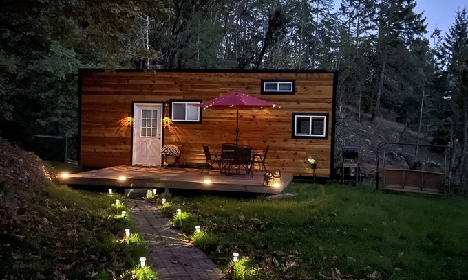 Umpqua House | Tiny House nestled into the Forest on 160 acre Playground.