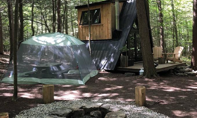 Tay Valley Cabin | Tiny off-grid A-frame cabin nestled in nature!