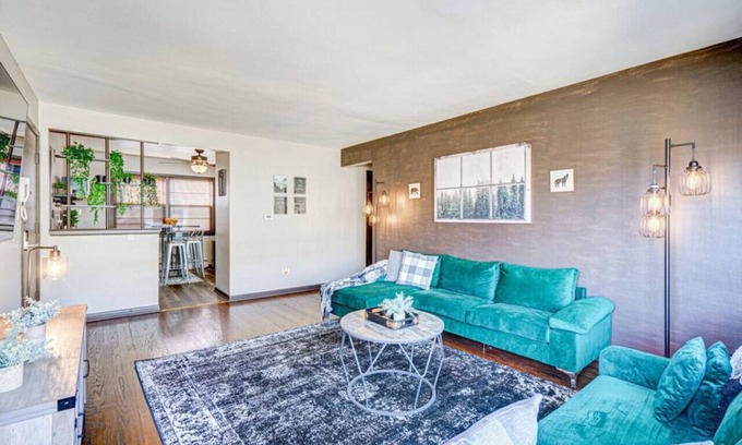Elmwood Park Apartment | Top Rated Condo -King Bed | Safe Historic Location