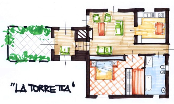 Porto Azzurro Apartment | Torretta apartment at Villa San Giuseppe