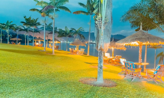 Western Province House | Traditional Bungalow at The Palm Beach in Rubavu with Kivu Lake View