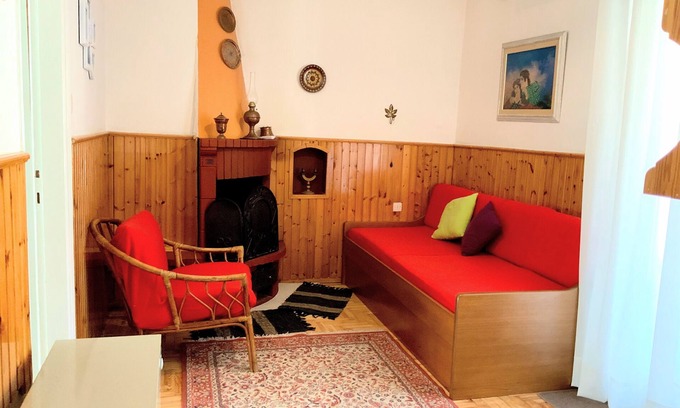 Grevena Apartment | Traditional penthouse with fireplace and mountain views