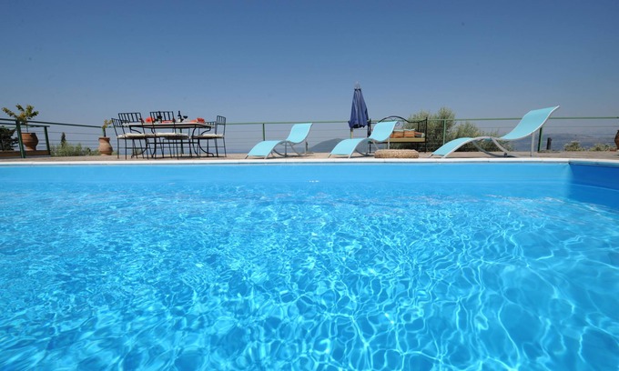Apolpaina Cottage | Traditional stone villa with its private pool and a magnificent view