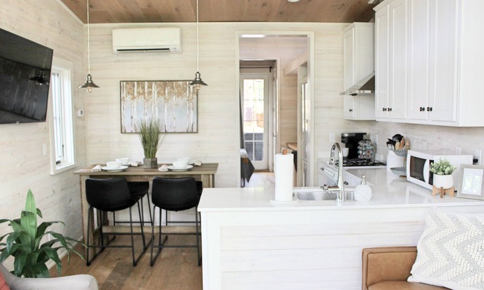 Tracy City Cottage | Trail House: Tiny Home w/hot tub and large outdoor deck w/firepit