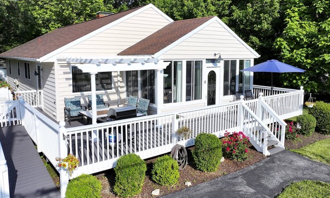 Arundel on the Bay House | Tranquil Waterfront Retreat w Stunning Views of the Chesapeake Bay and Bridge with Fenced-In Yard