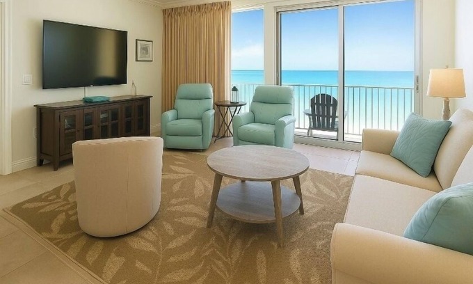 Lower Grand Lagoon Condo | Treasure Island Resort 9th Floor Beachfront Master, Pool, Jacuzzi & Beach Chairs
